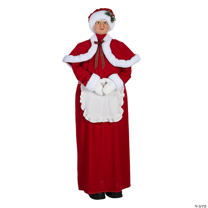 5 Ft. Standing Classic Mrs. Claus Polyester Christmas Decoration Image