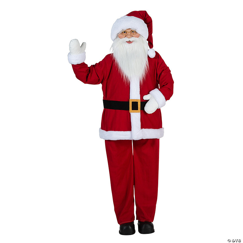 5 Ft. Standing Classic Santa Claus Polyester Christmas Decoration Image