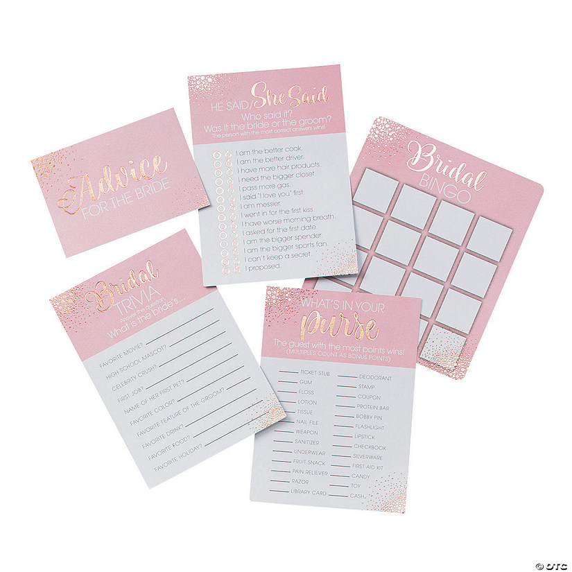 5-Game Bridal Shower Activity Pack - 125 Pc. Image