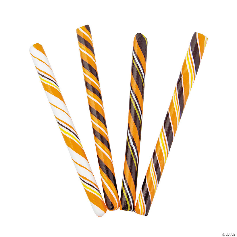 5" Halloween Black, White & Orange Hard Candy Sticks - 80 Pc. Image