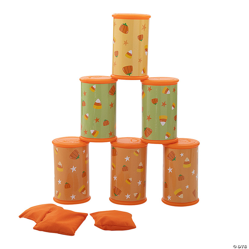 5" Halloween Candy Corn Theme Can Toss Game Set - 9 Pc. Image