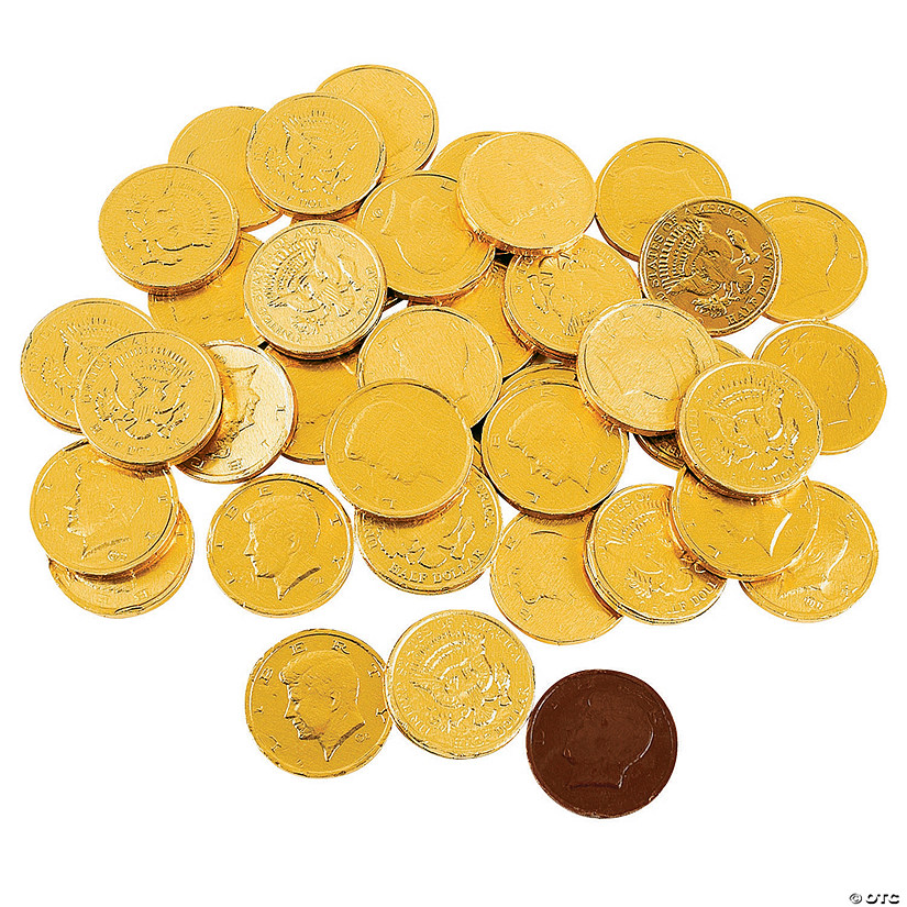 5 Lb. Bulk 380 Pc. Gold Foil-Wrapped Chocolate Coins Image