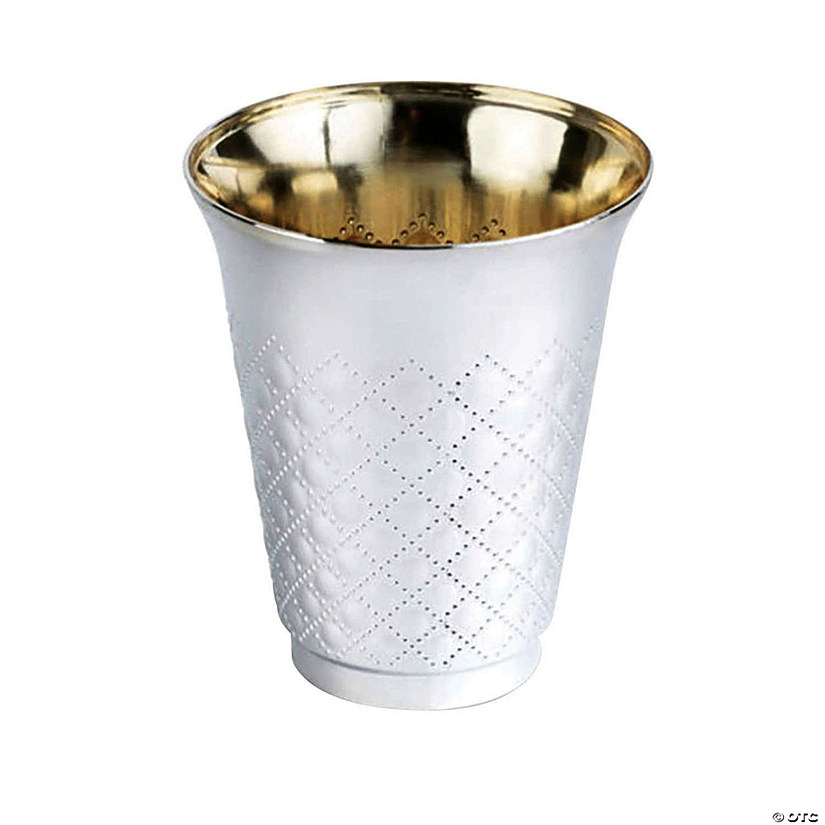 5 oz. Shiny Metallic Aluminum Silver Round Plastic Kiddush Cups (300 Cups) Image