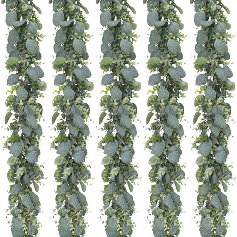 5 Pack 5.5ft Artificial Eucalyptus Garland Image