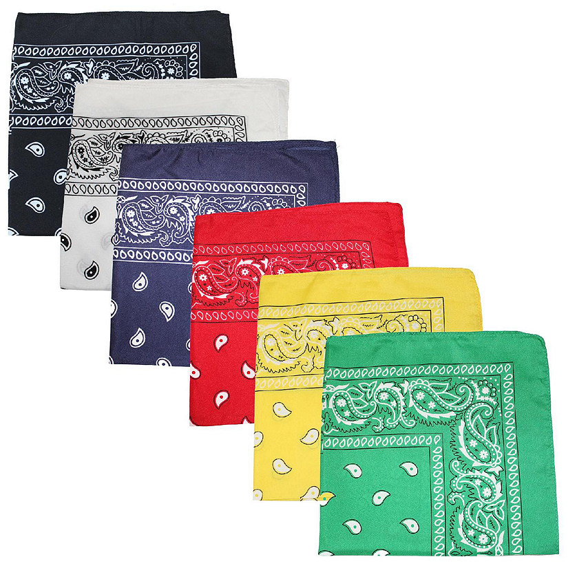 5 Pack Mechaly Dog Bandana Neck Scarf Paisley Cotton Bandanas - Any Pets (Mix Colors) Image