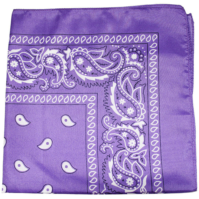 5 Pack Mechaly Dog Bandana Neck Scarf Paisley Polyester Bandanas - Any Pets (Purple) Image