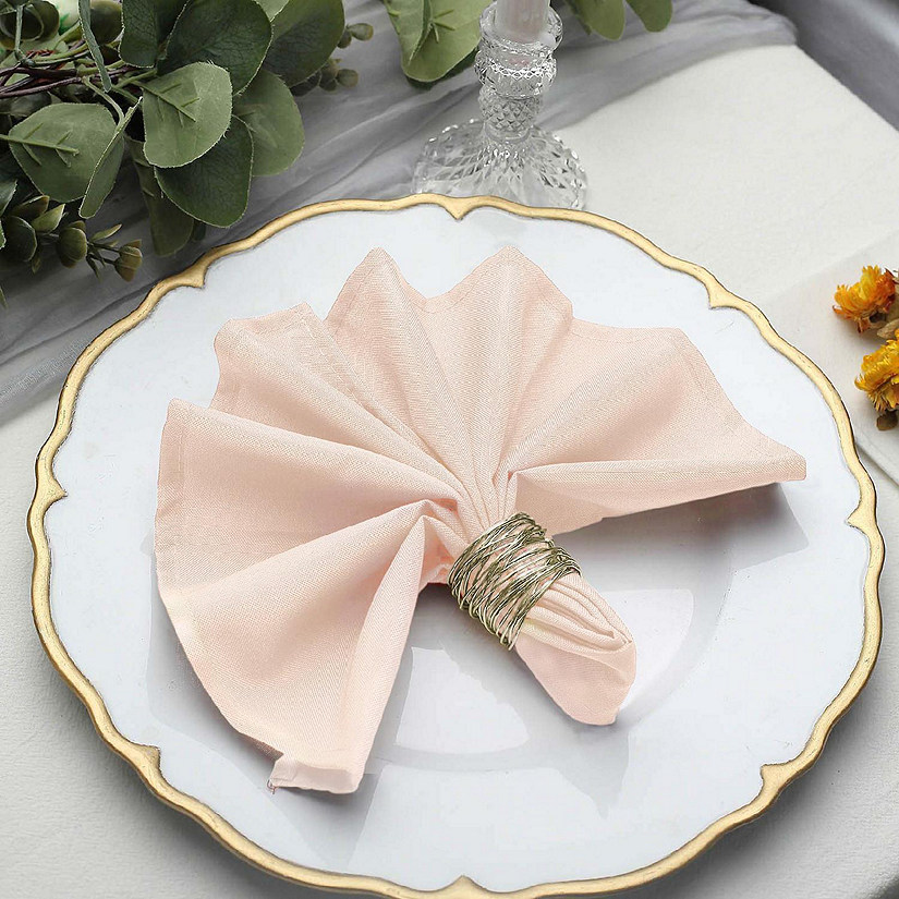 5 pcs 17" Polyester Napkins Affordable Wedding Table Top Supply Decorations  Image