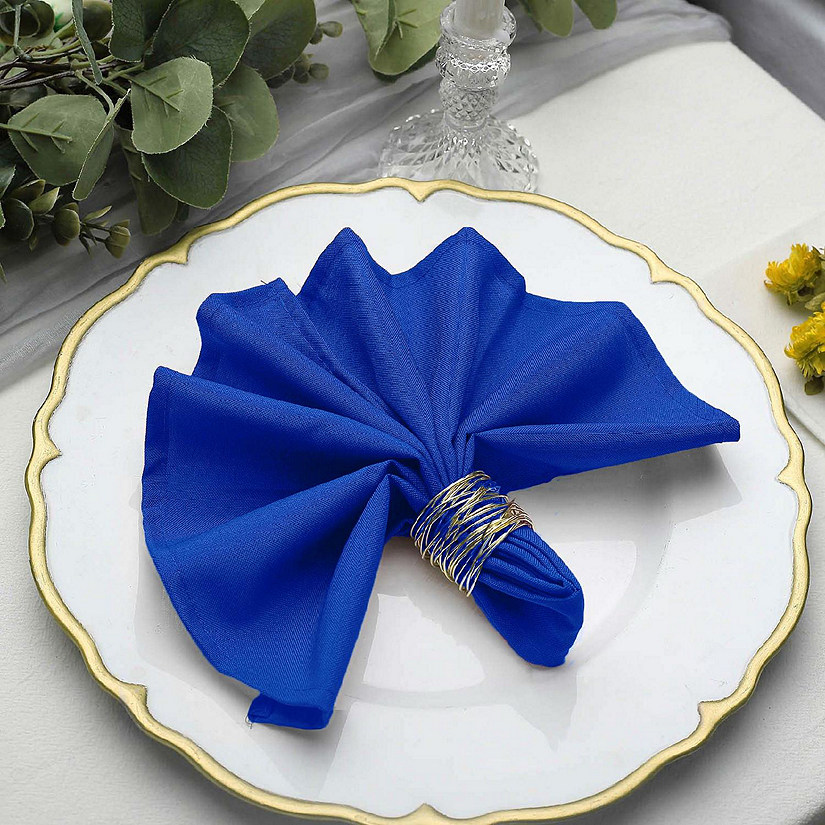 5 pcs 17" Polyester Napkins Affordable Wedding Table Top Supply Decorations  Image