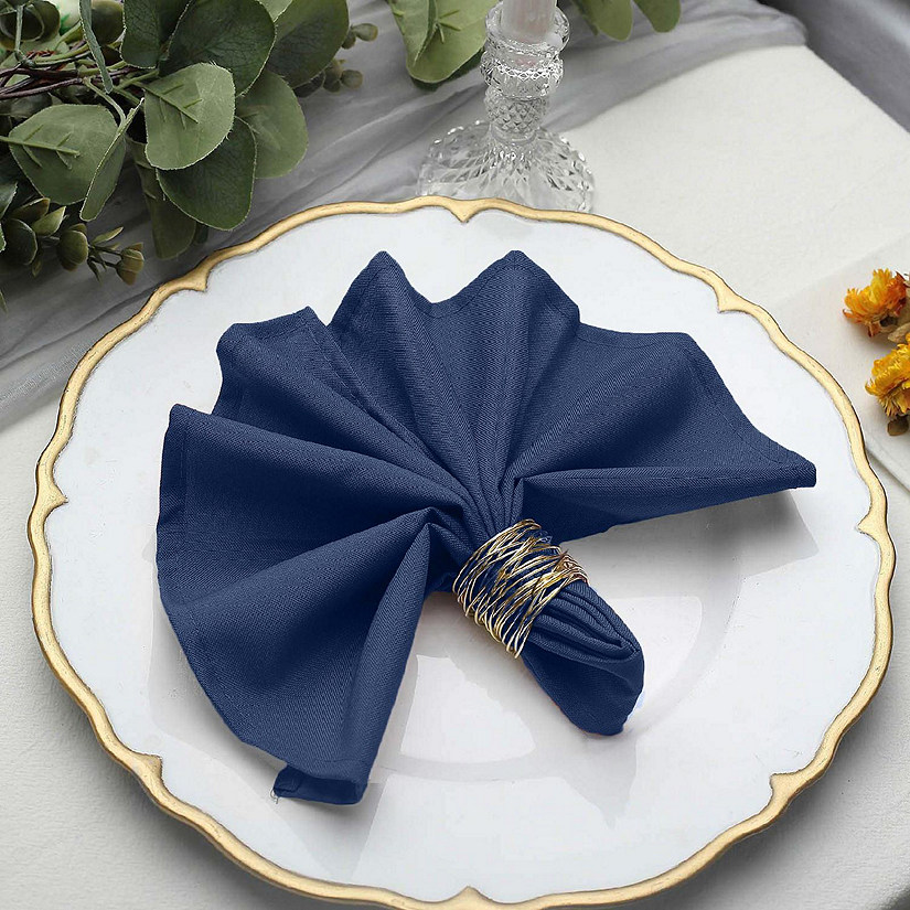 5 pcs 17" Polyester Napkins Affordable Wedding Table Top Supply Decorations  Image