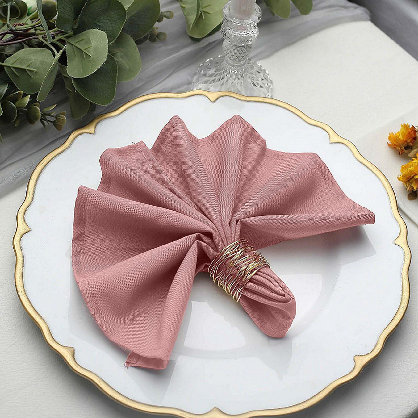 5 pcs 17" Polyester Napkins Affordable Wedding Table Top Supply Decorations  Image