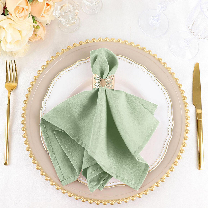 5 pcs 17" Polyester Napkins Affordable Wedding Table Top Supply Decorations  Image