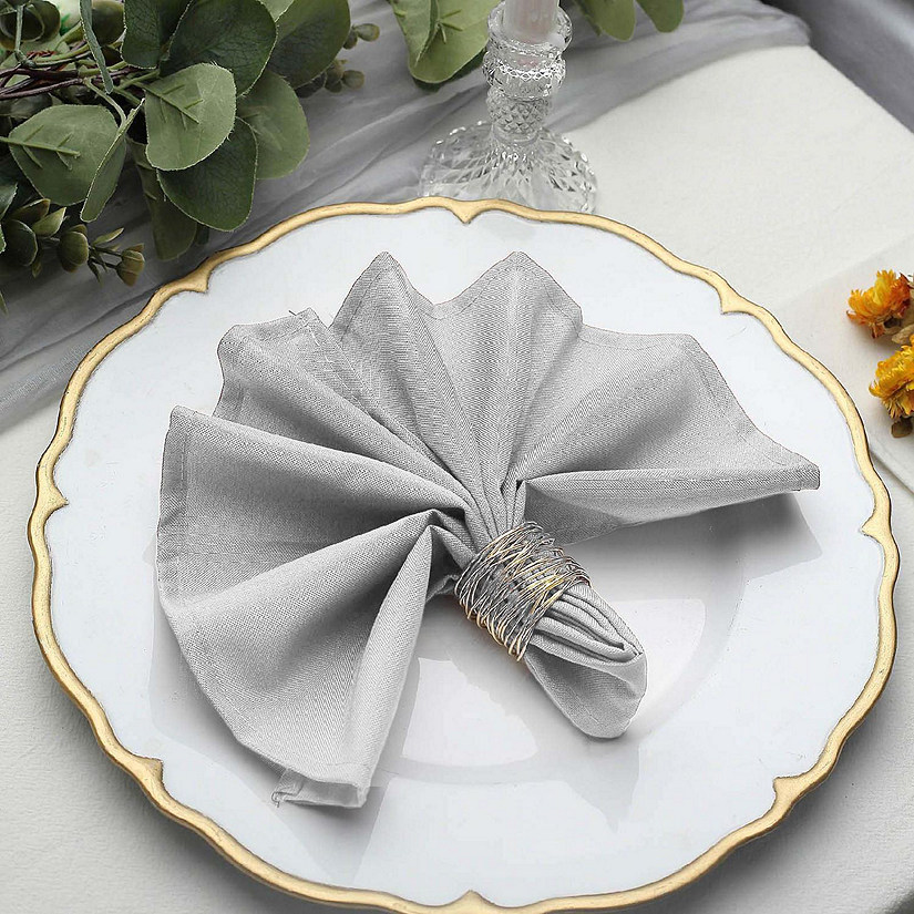 5 pcs 17" Polyester Napkins Affordable Wedding Table Top Supply Decorations  Image