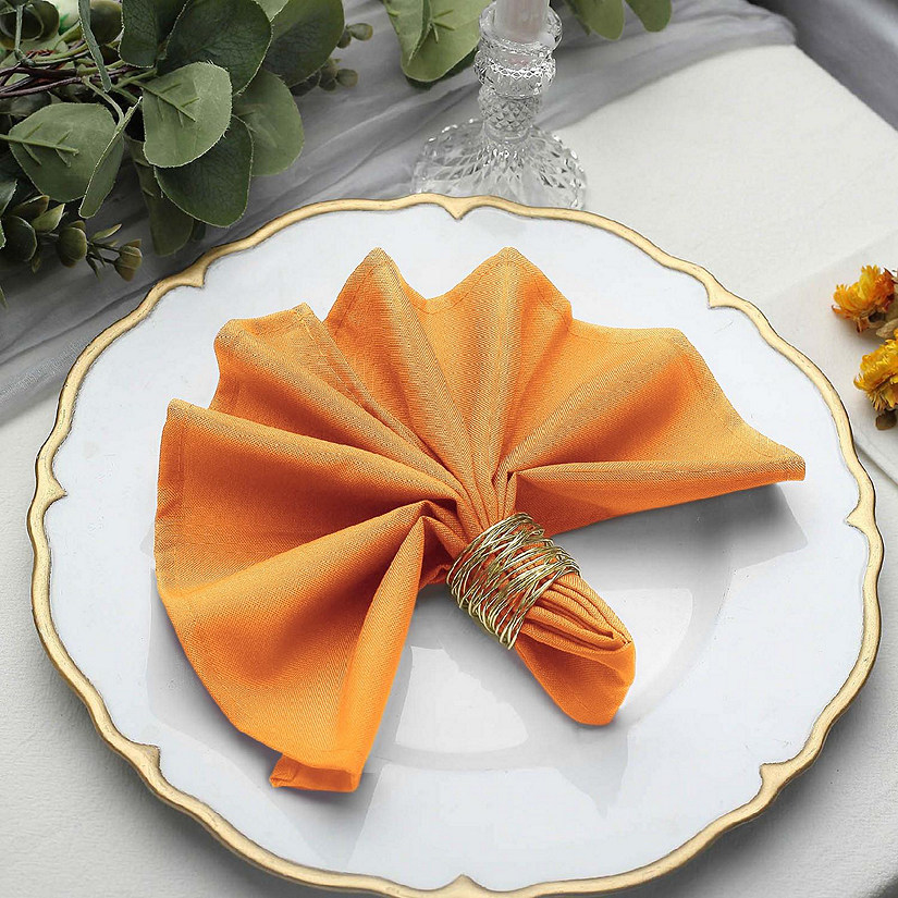 5 pcs 17" Polyester Napkins Affordable Wedding Table Top Supply Decorations  Image