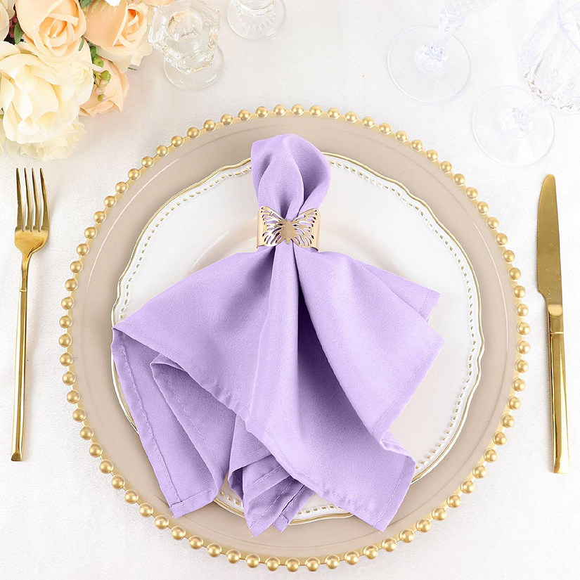 5 pcs 17" Polyester Napkins Affordable Wedding Table Top Supply Decorations  Image