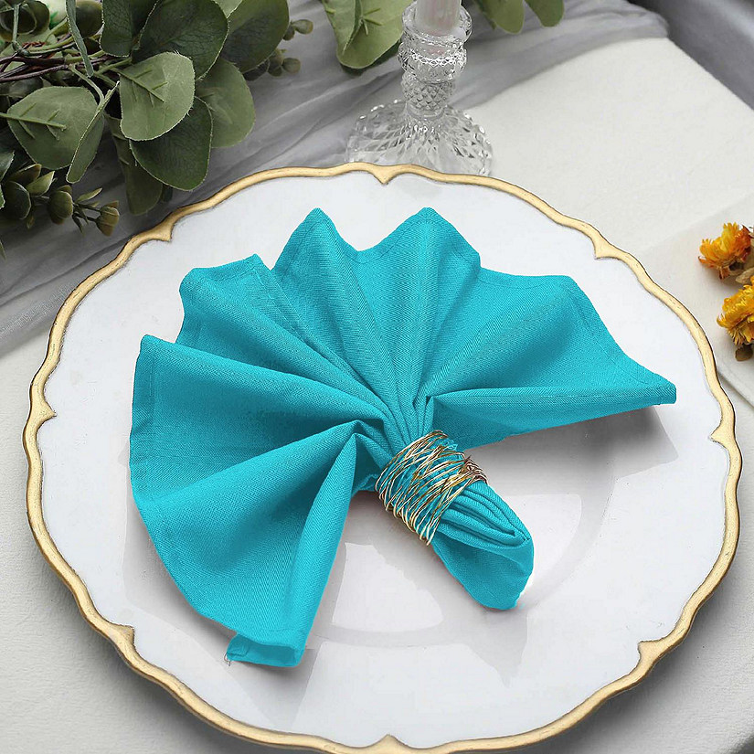 5 pcs 17" Polyester Napkins Affordable Wedding Table Top Supply Decorations  Image