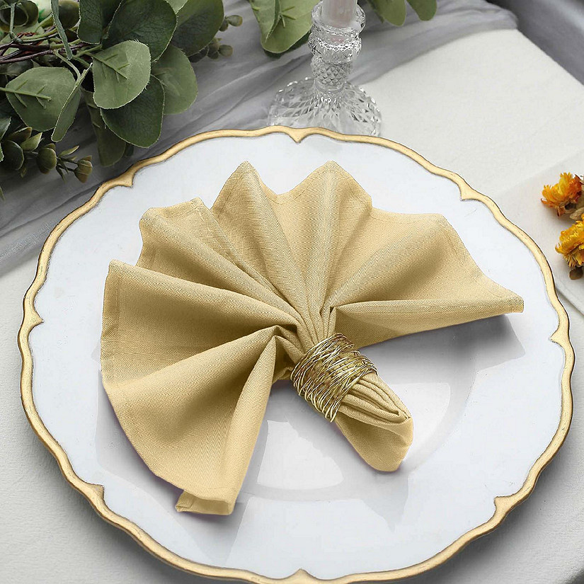 5 pcs 17" Polyester Napkins Affordable Wedding Table Top Supply Decorations  Image