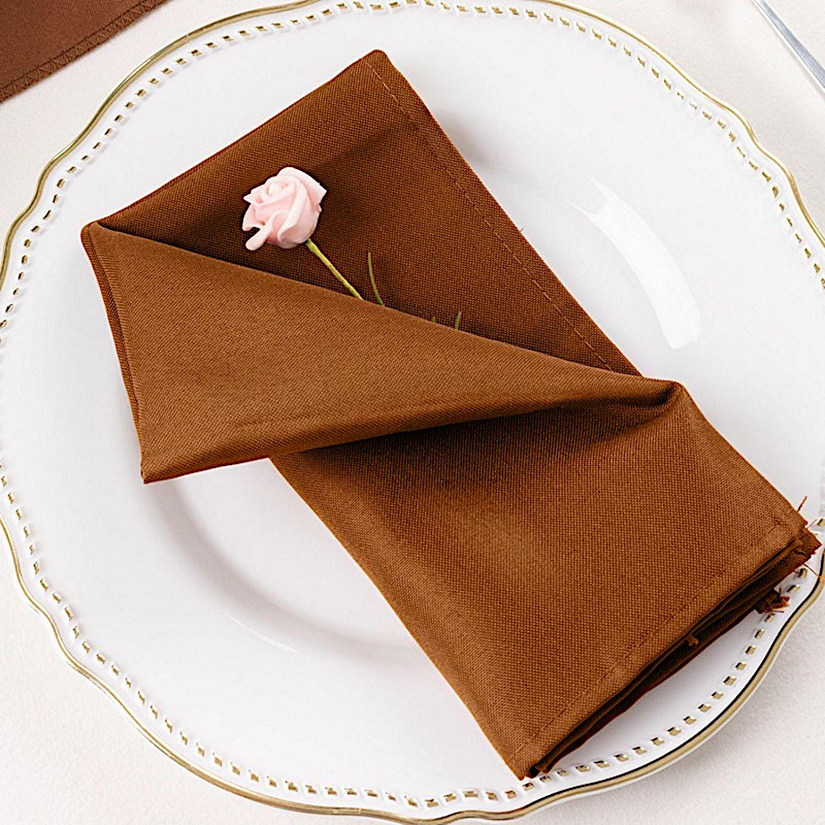 5 pcs 17" Polyester Napkins Affordable Wedding Table Top Supply Decorations  Image