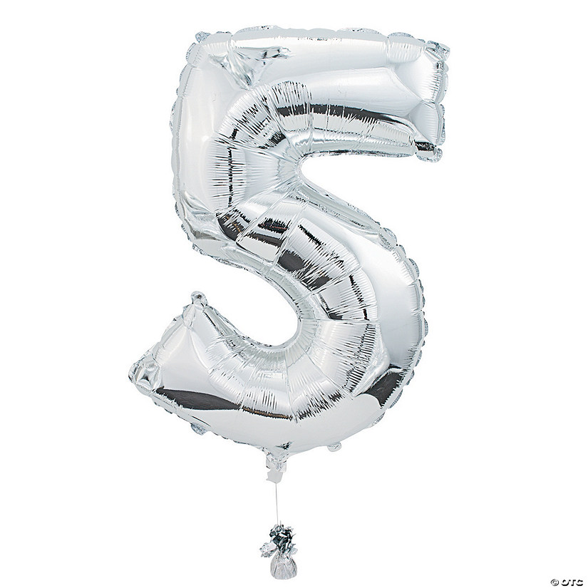 "5"-Shaped 34" Mylar Number Balloon Image