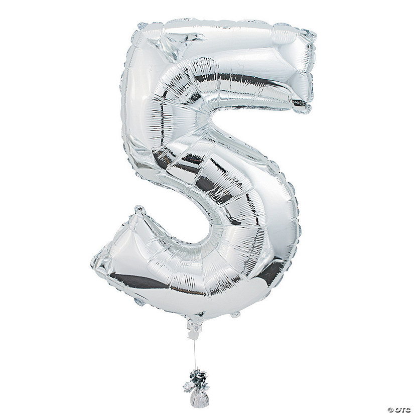 5-Shaped 34" Mylar Number Balloon Image