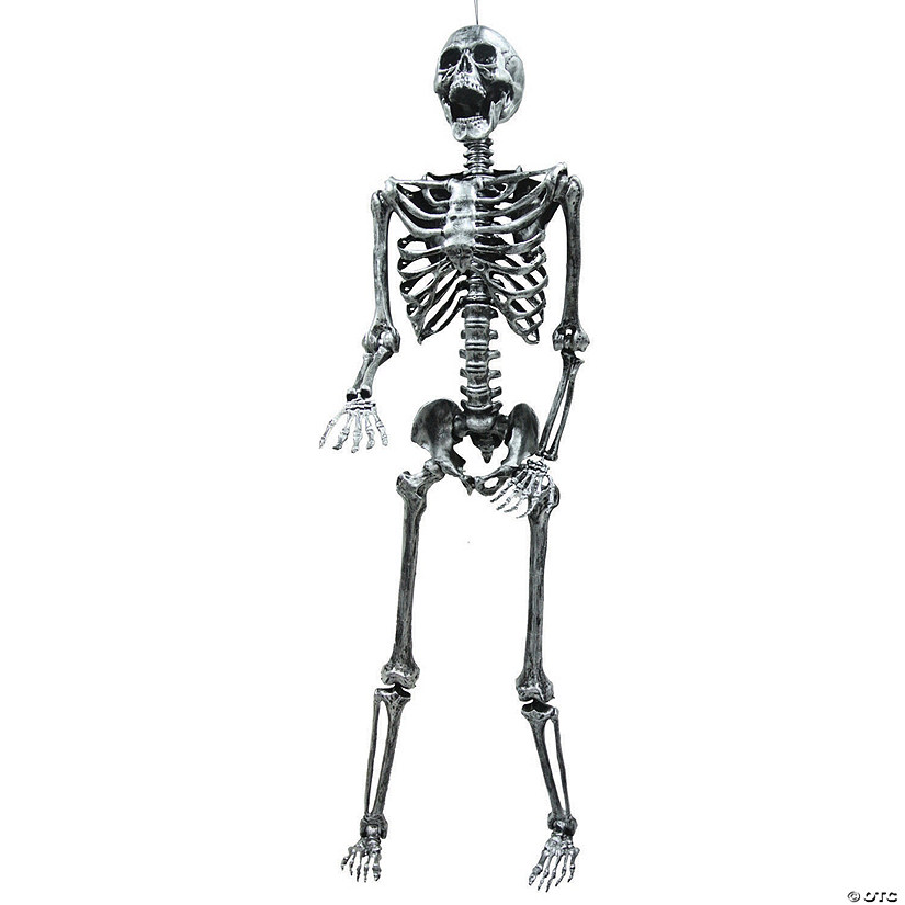 5' Steel Gray Skeleton Halloween Decoration Image