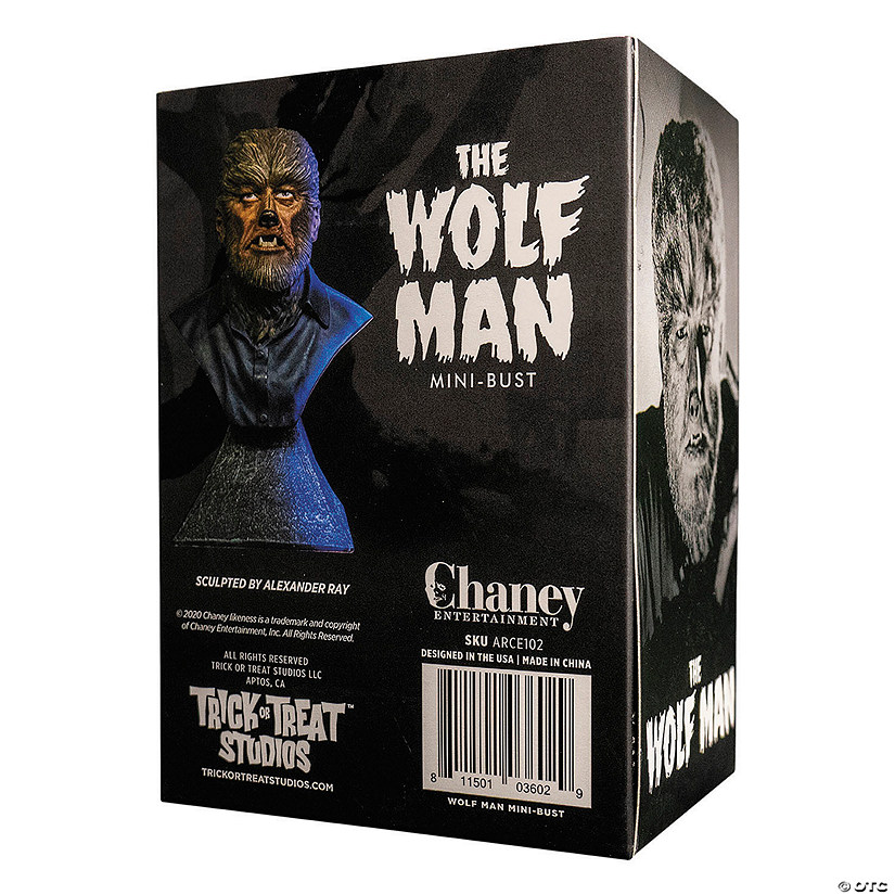 5" The Wolf Man&#8482; Wolf Man Mini Bust Collectible Halloween Decoration Image