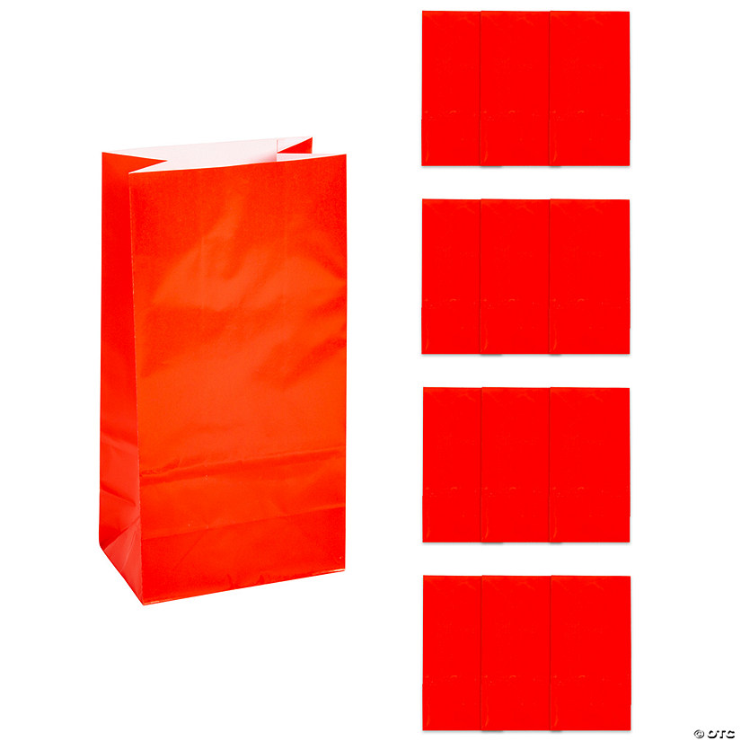5" x 10" Red Treat Bags - 12 Pc. Image