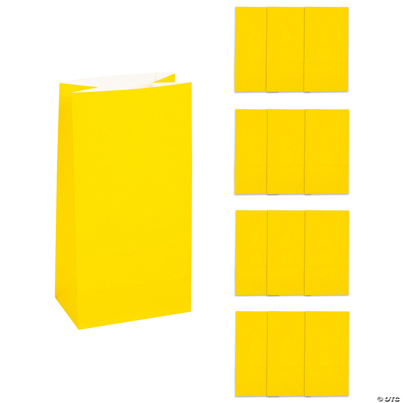 5" x 10" Yellow Treat Bags - 12 Pc. Image