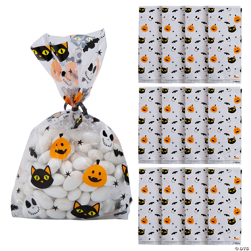 5" x 11 1/2" Halloween Character Cellophane Bags - 12 Pc. Image