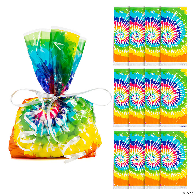 5&#8221; x 11 1/2&#8221; Tie-Dye Cellophane Bags - 12 Pc. Image