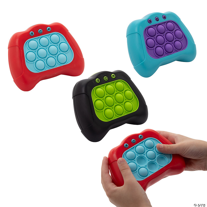 5" x 3 1/2" Multicolor Fast Pop! 4-Mode Push Electronic Game Assortment &amp;#8211; 9 Pc. Image