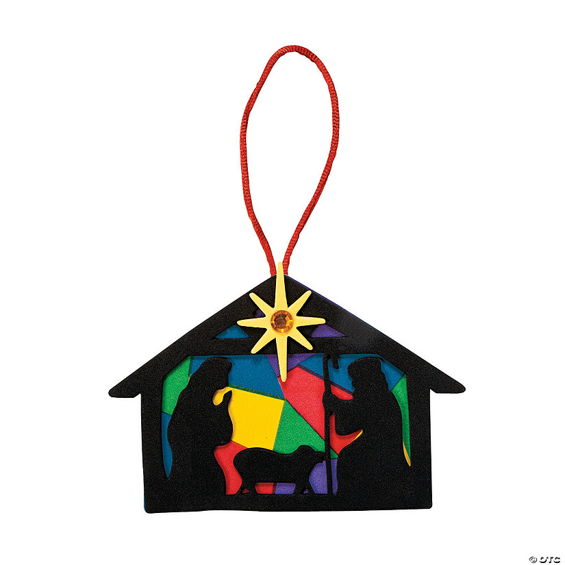 5" x 3 1/2" Nativity Silhouette Christmas Ornament Craft Kit - Makes 12 Image