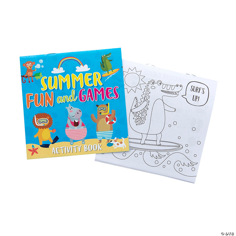 5" x 5" 12 pg. Summer Fun & Games Paper Activity Books - 24 Pc. Image