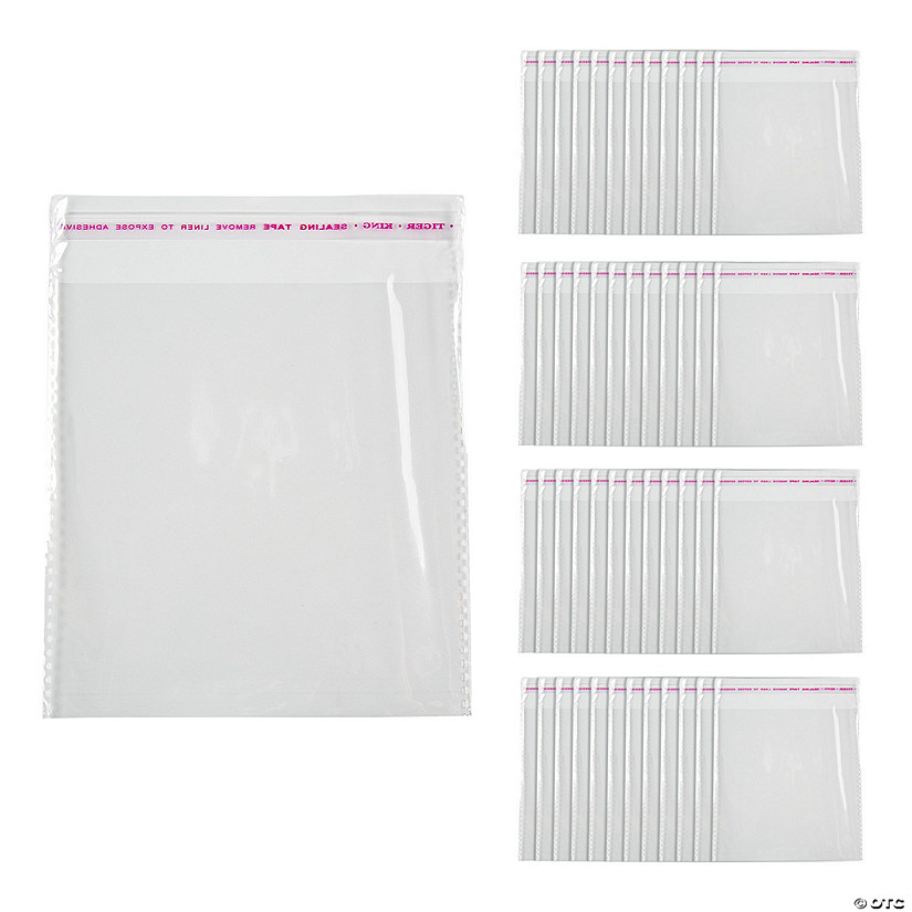 5" x 5" Bulk 144 Pc. Clear Plastic Cookie Bags Image