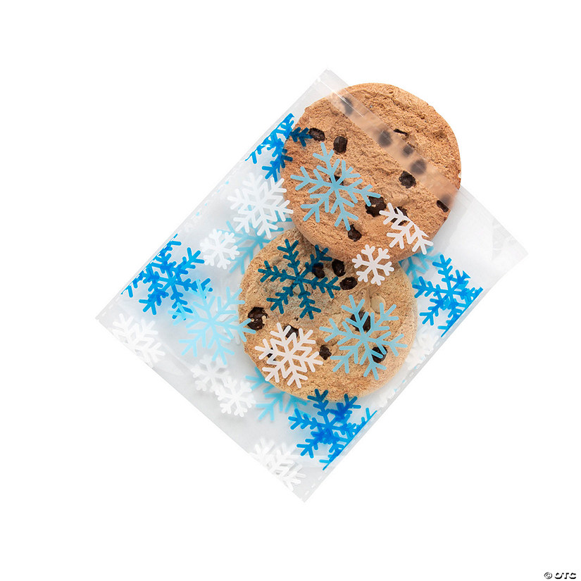 5" x 5" Bulk 144 Pc. Snowflake Sealable Cookie Bags Image