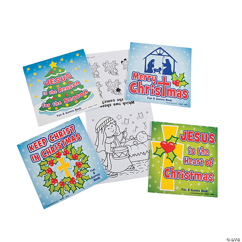 5" x 5" Bulk 48 Pc. Religious Christmas Fun & Games Paper Activity Books Image