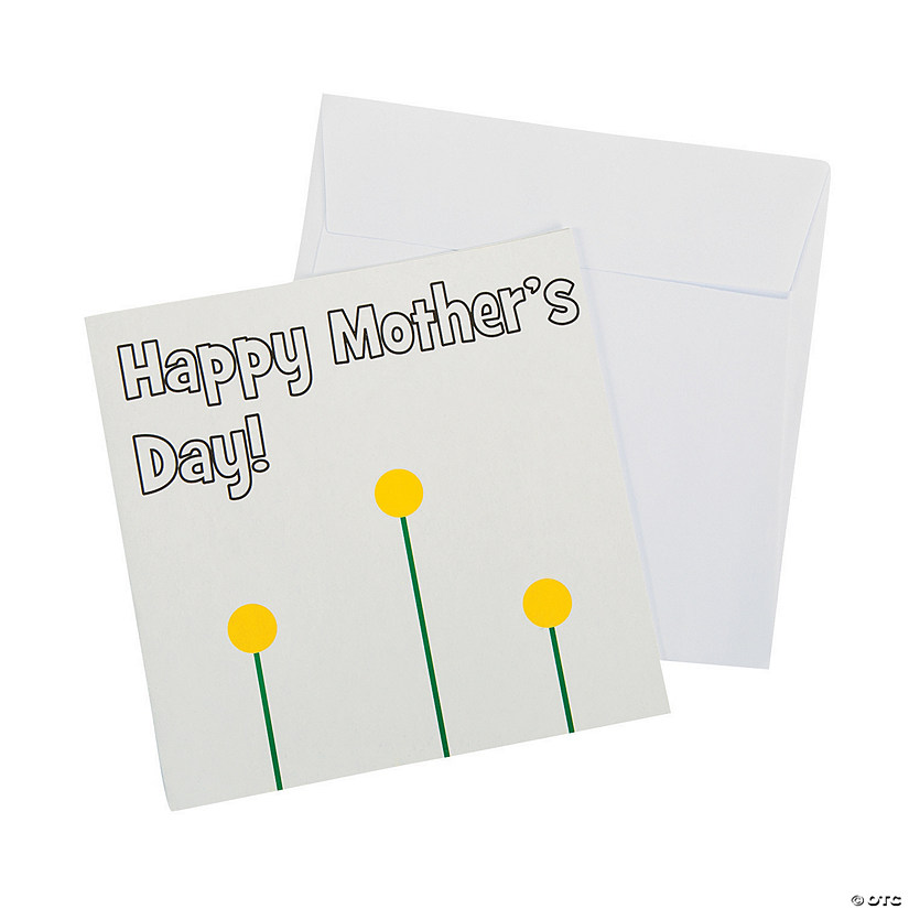5" x 5" Ink Thumbprint Mother's Day Card Craft Kit - Makes 12 Image