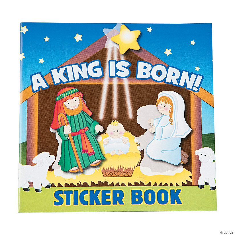 5" x 5" Nativity A King is Born Paper Sticker Books - 12 Pc. Image