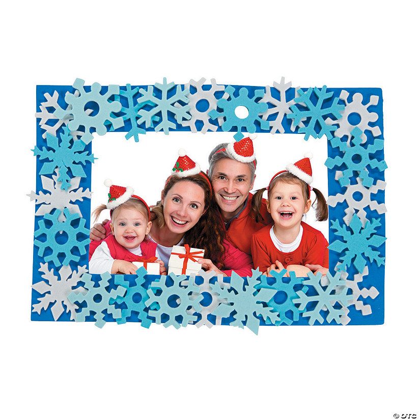 5" x 6 1/2" Snowflake Picture Frame Magnet Craft Kit - Makes 12 Image