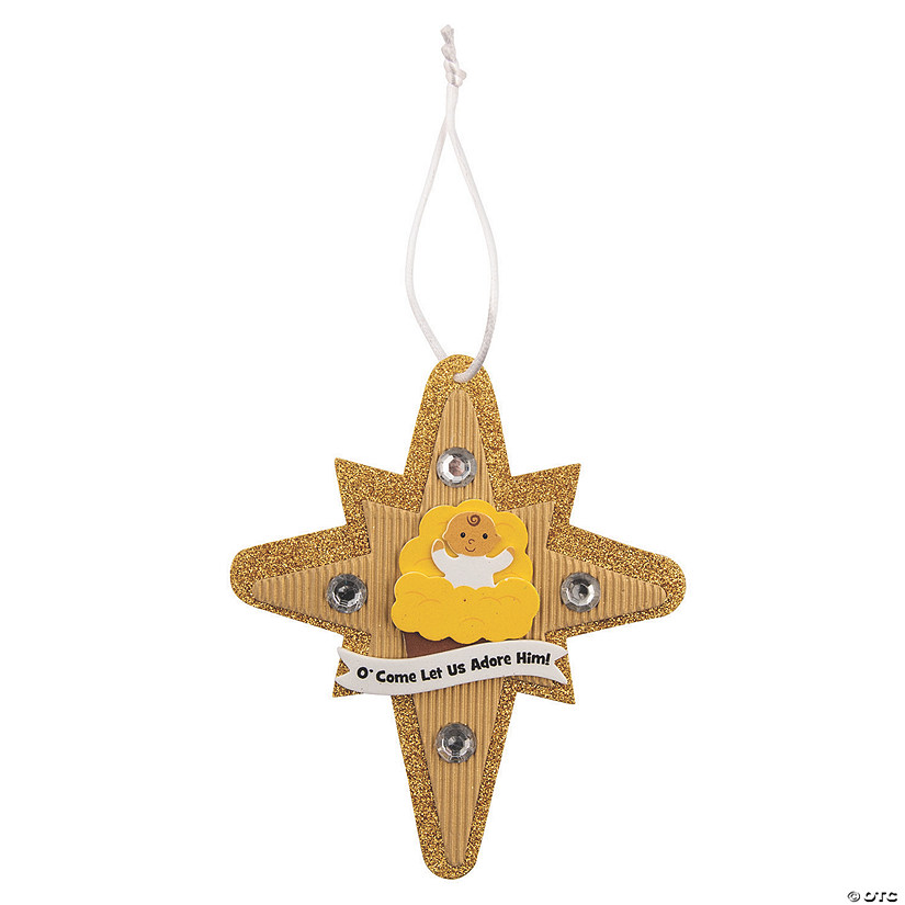 5" x 6" Nativity Star Christmas Ornament Craft Kit - Makes 12 Image