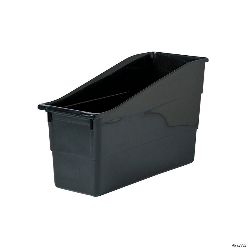 5" x 7 1/4" Black Plastic Classroom Library Book Bins - 6 Pc. Image