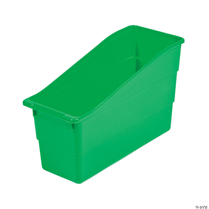 5" x 7 1/4" Green Plastic Classroom Library Book Bins - 6 Pc. Image