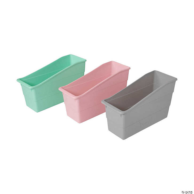 5" x 7 1/4" Pastel Plastic Classroom Library Book Bins - 6 Pc. Image