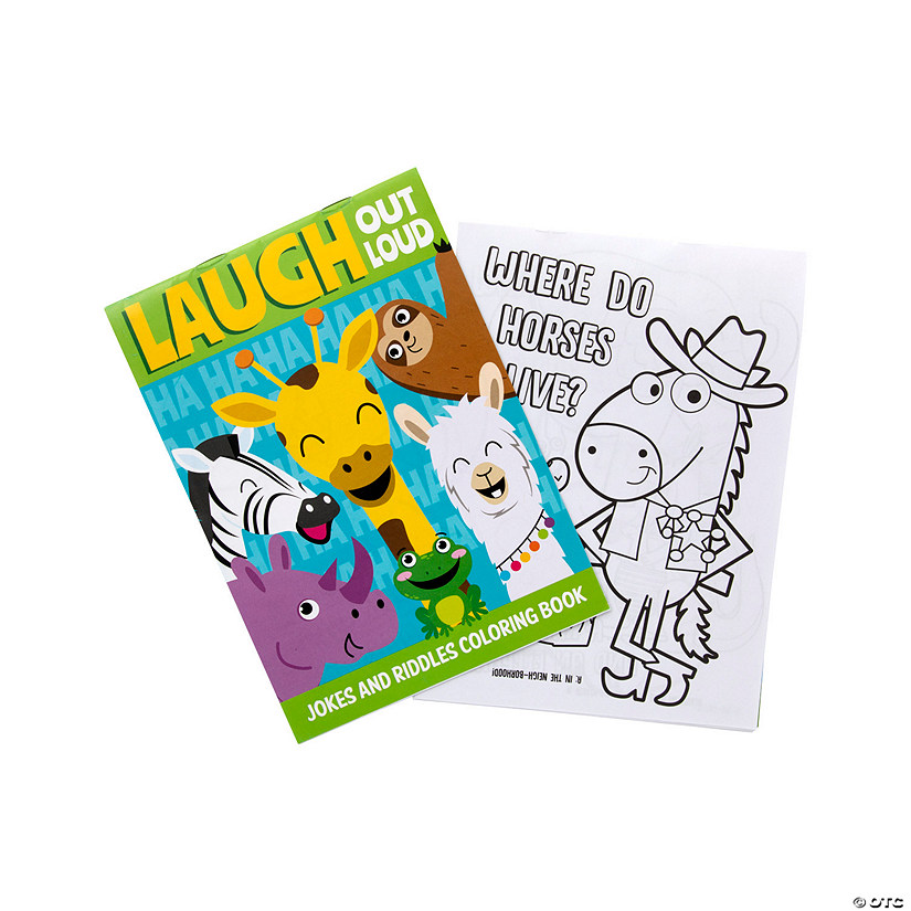 5" x 7" 12 pg. Jokes & Riddles Paper Coloring Books - 12 Pc. Image