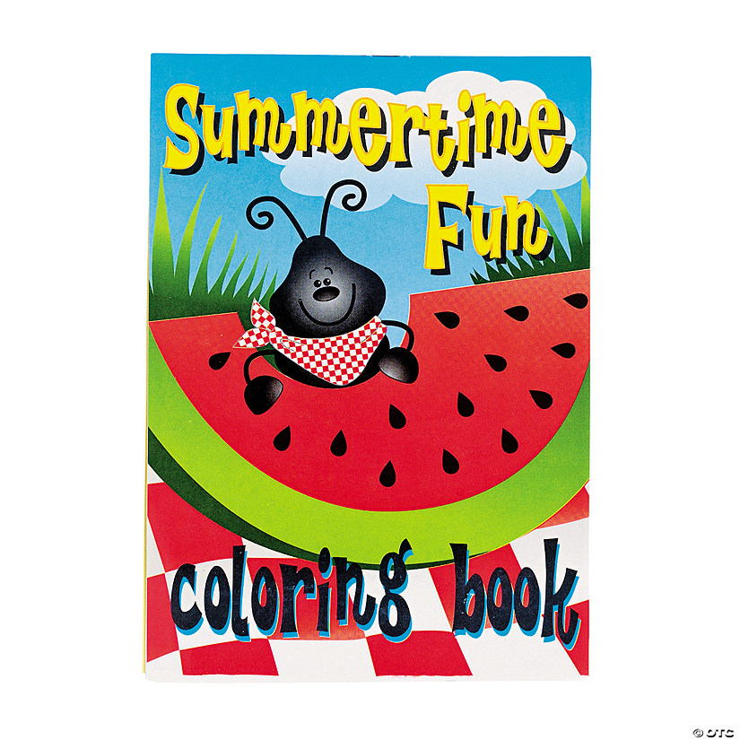 5" x 7" 14 Pgs. Summertime Fun Coloring Books & Stickers - 24 Pc. Image
