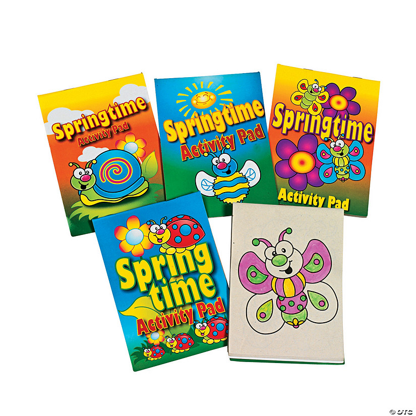 5" x 7 3/4" Springtime Paper Activity Pad Assortment - 12 Pc. Image