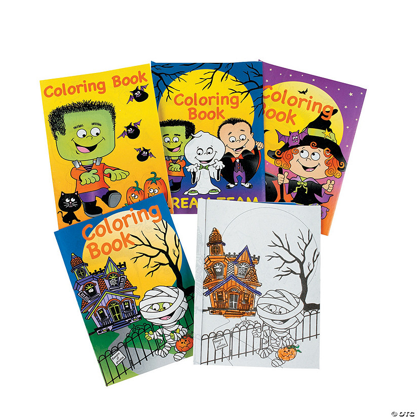 5" x 7" Bulk 72 Pc. Assorted Halloween Paper Coloring Books Image