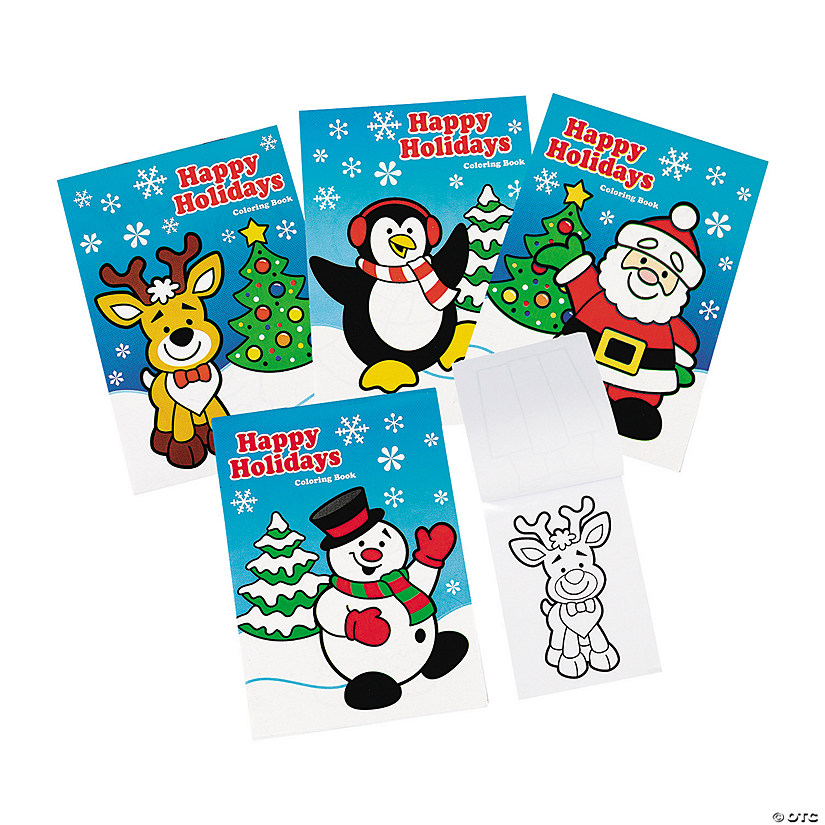 5" x 7" Bulk 72 Pc. Happy Holidays Paper Coloring Books Image