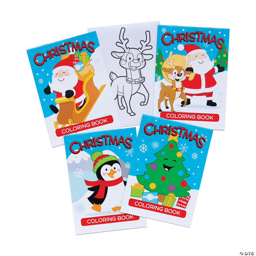 5" x 7" Bulk 72 Pc. Holiday Characters Paper Coloring Books Image