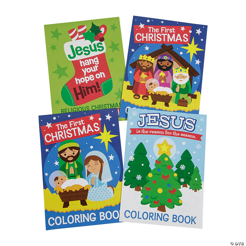 5" x 7" Bulk 72 Pc. Religious Christmas Paper Coloring Books Image