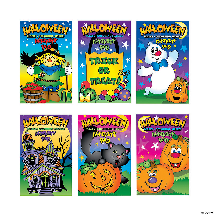 5" x 7" Halloween Classic Coloring & Activity Paper Pads - 12 Pc. Image